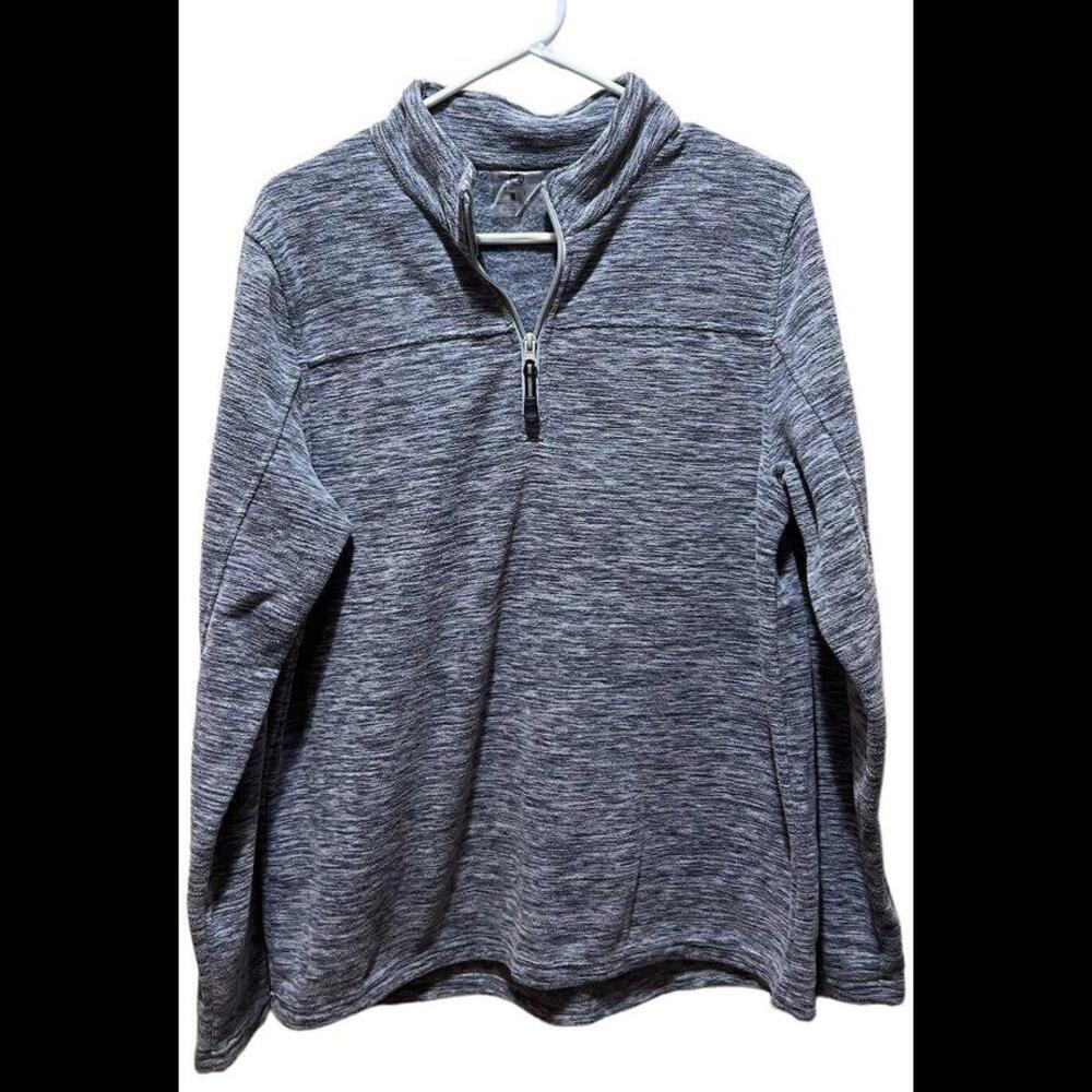 Roper Men's Grey‎ 1/4 Zip Micro Fleece Pullover  Large